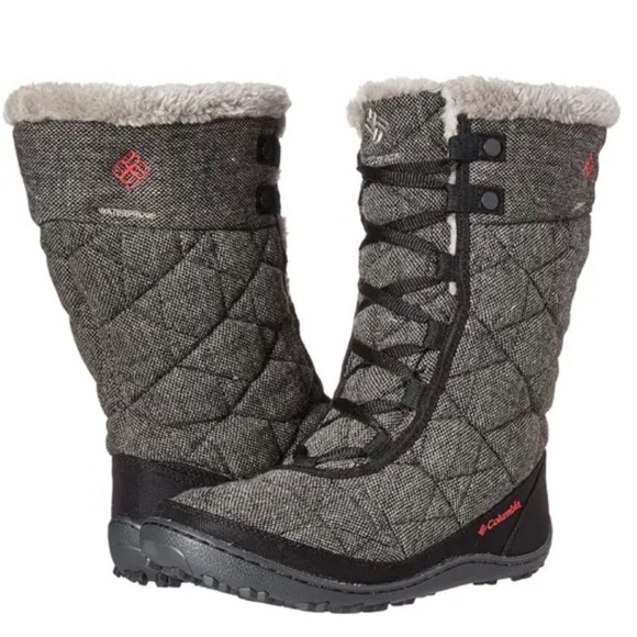 Columbia Minx Mid II Omni-Heat Wool Winter Boot Women's Black/Burnt Henna NEW - Picture 1 of 6